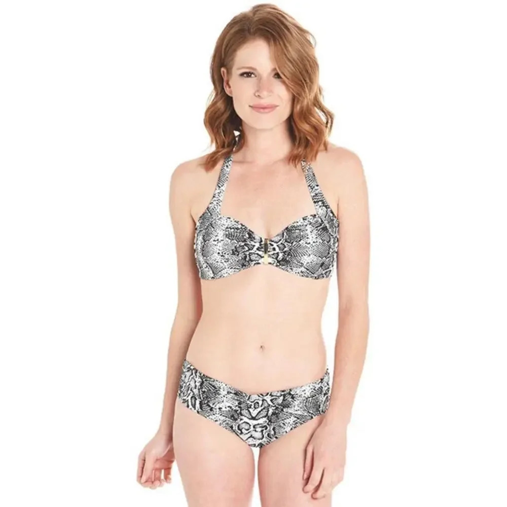 Tommy Bahama Women's Snakeskin Halter Bikini Top Multicolor‎ Size Small